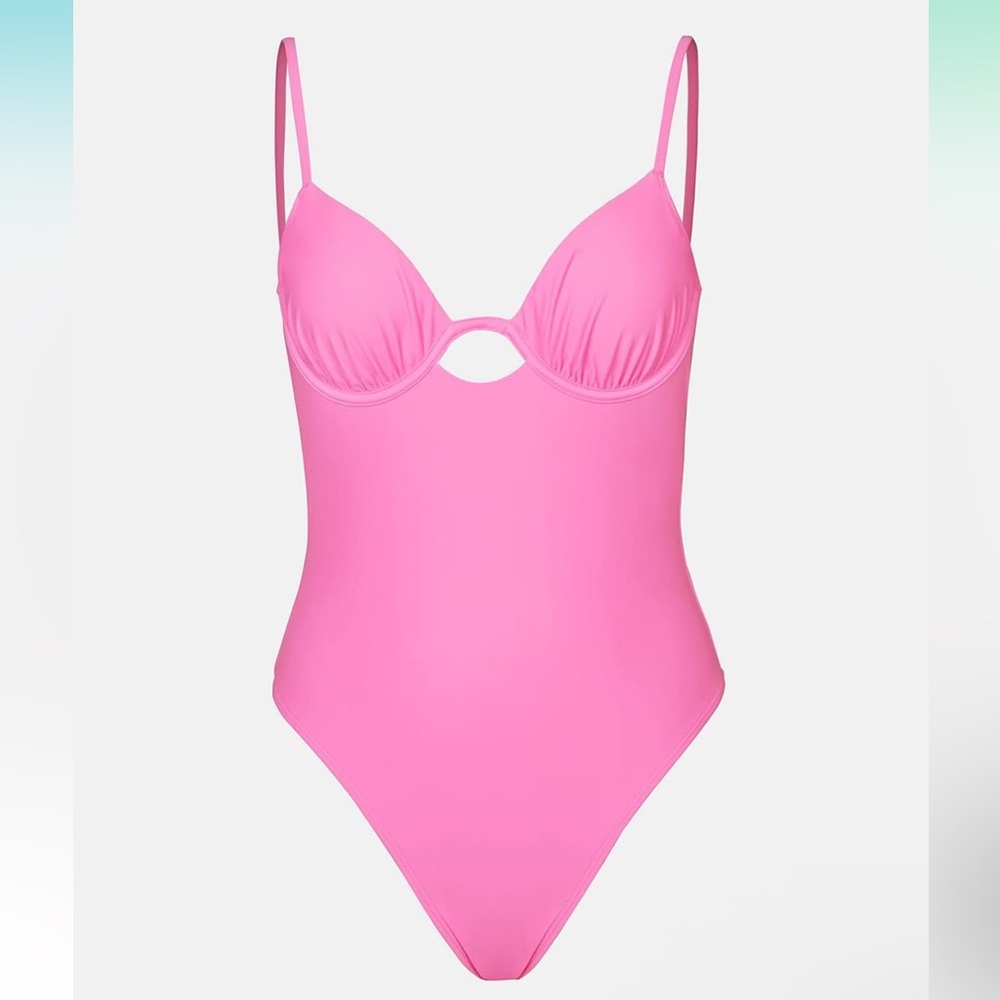 CUPSHE X STASSIE One Piece pink Swimsuit for Women- L